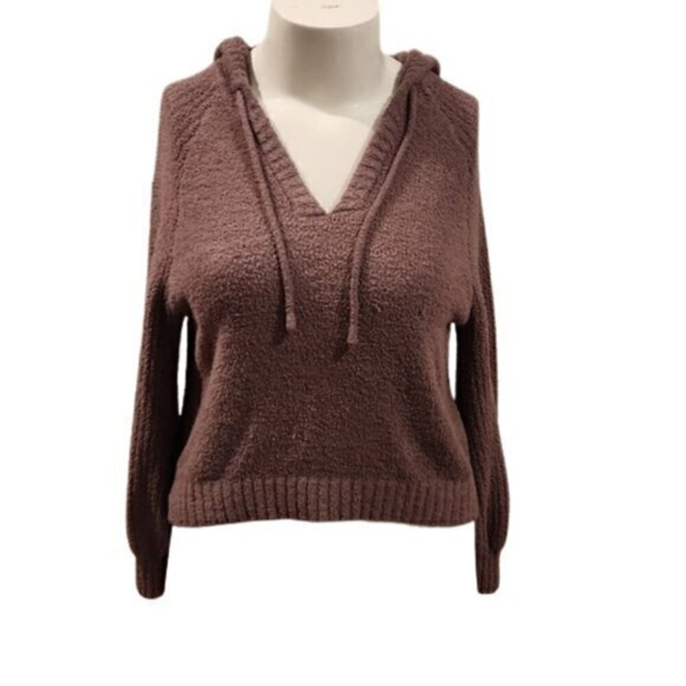 V-neck Drawstring Pullover Hoodie